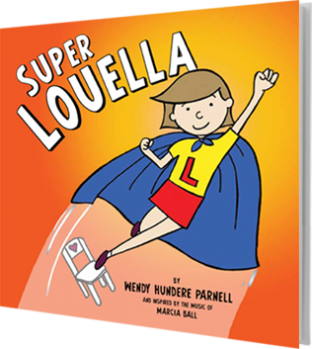 Super Louella Book Cover with a Cartoon